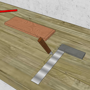 1/ Nous traçons les arasements de l'assemblage par superposition des bois.