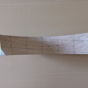 3- Pièce finie sur les faces latérales,  traçage des débillardements suivant les sections, coupes de longueur.