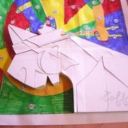 les pièces découpées sont positionnées