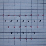 Répartition des billes d'une rangée à l'autre
