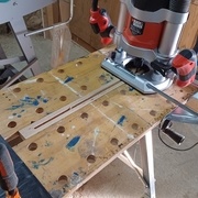 Usinage du trou houblon dans la tige avec quelques loupés !