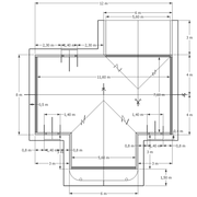 2/ Prise de cotes sur maison neuve, avec charpente complexe (vue en plan)