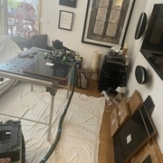 l'atelier dans le salon