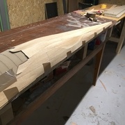 1ere couche finie (moule proue)