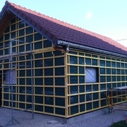 Double littelage pour ventilation derrière le bardage