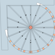 vue en plan (escalier de la Ferté Loupière)