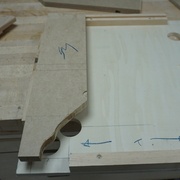 Plateau avec le patron du montant.