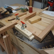 Fabrication d'un gabarit pour la découpe du tablier.