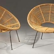 Fauteuil en rotin par Janine Abraham https://www.aguttes.com