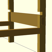 Embrèvement par tenon et mortaise bloqué par une cheville.