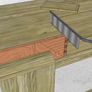 **2/** Arasements des tenons de rives.