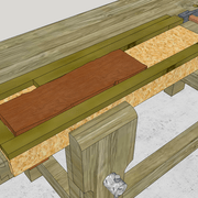 Maintien de la pièce à corroyer par système de coin ,fixé à l'établi par le presse !