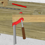 **1bis/** Le tracé classique, commun par serrage des pièces bout à bout !