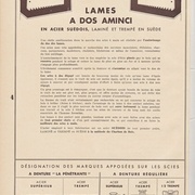 Fischer, Lames à dos aminci