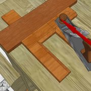 **4 bis/** Tout étant affleuré, nous blanchissons définitivement les traverses.