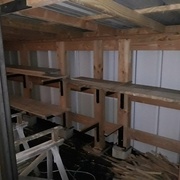 avant peinture des poteaux et rangement