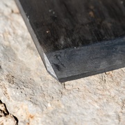 Détail du bord de l'arête tranchante