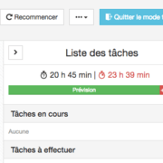 Indicateur de temps écoulé sur le projet