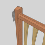fixation traditionnelle à la patte à scellement (fini)