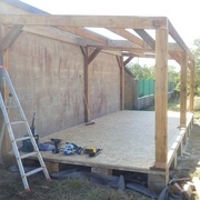 mise en place d'un sol en osb de 22mm d'épaisseur