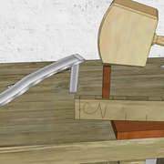 Nous dégorgeons la mortaise brute a l'aide du dégorgeoir