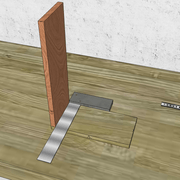 1/ Nous traçons les arasements de l'assemblage par superposition des bois.