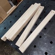 Les 6 traverses pour les 6 coulisses.