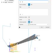 lissage d'une courbe vers une courbe, analyse séectionnée depuis la boite lissage