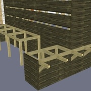 Le bar enfants/handicapés est modifié pour laisser passer l'évacuation des eaux usées dans sa partie basse