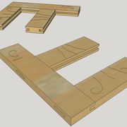 Pièce d'apprentissage petit cadre Raccordements de rainures.