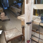 Pour le poiçon l'enfourchement a été réalisé à l'horizontal cette fois mais debout sur une chaise