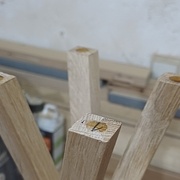 J'ai saturé le bois de bout avant collage final