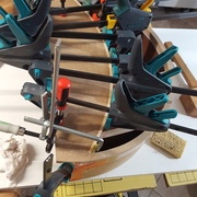 Collage de l'insert cintré à la vapeur (reste d'un projet en cours...)