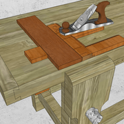 **5/** après avoir replanis tous les assemblages, nous blanchissons les traverses .