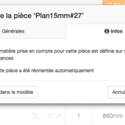 Info de réorientation automatique d'une pièce
