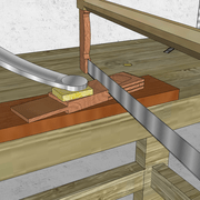 **b/** Nous descendons cette amorce en en horizontal jusqu'au sciage des joues.