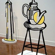 Roy Lichtenstein (pop art)  ,sculpture de l ampe 1977 sculpute table à thé , 1977 https://www.flickr.com/