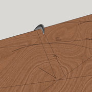 pointage de la lame de scie en angle