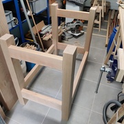 Le piétement monté à blanc