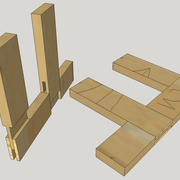 La pièce d'apprentissage : Assemblages d'angle et intermédiaire à tenons/enfourchements traditionnels.