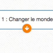 Flèche de création d'une nouvelle tâche par glisser déposer.