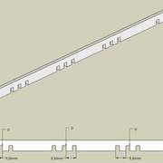 Repères pour usinage des 3 encoches du montant complet intérieur (Pièce bleue roi)