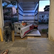 le déchargement, plus facile qu'au départ.