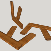 Détails de la pièce finie d'apprentissage assemblages petit cadre moulures/feuillures.