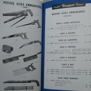 Peugeit Frères 1950 : scies à dos