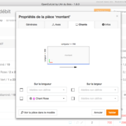 Fenêtre de propriétés d'une pièce - Onglet Chants