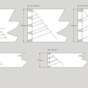 **illustration 2/** Trois exemples de tracés théoriques avec des bois différents.