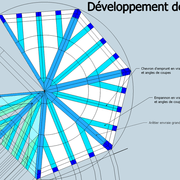 fig 2 Détail du tracé et développement complet  de la herse