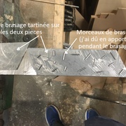 Juste avant brasage
