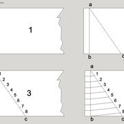 Le tracé théorique des queues d'aronde de menuisier .